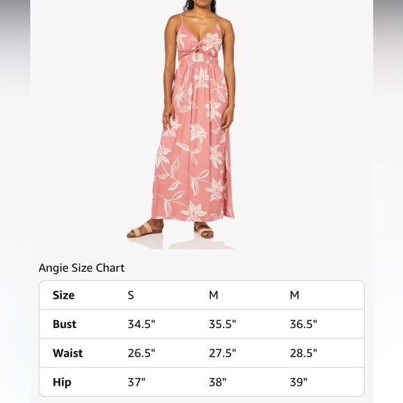 NWOT Angie Floral Front Twist Front Peekaboo Maxi Dress - Picture 8 of 8